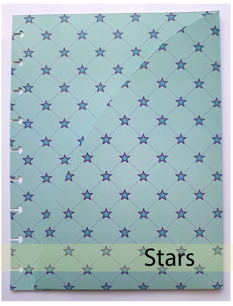 Pocket Folder for Happy Planners - planner accessories - planner pockets - planner pouch Stars