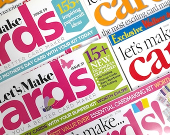 Let's Make Cards magazine, back issues, choice of editions, with step-by-step instructions to make cards for all occasions