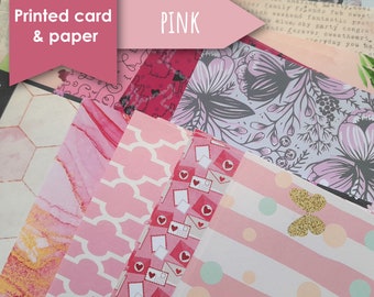 Printed Patterned A4 card and paper - pretty in pink theme / background papers / patterned card
