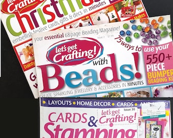 Let's Get Crafting magazine, project book, with instructions and inspiration for all sorts of craft projects, choice of edition