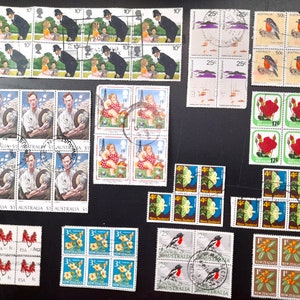 Old Stamps, International, x58 in 12 blocks / blocks of collectable stamps / stamp collecting / philately