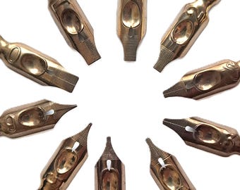 Single Calligraphy dip pen nib in a choice of sizes, round hand, square cut nibs, traditional calligraphy supplies, learn calligraphy
