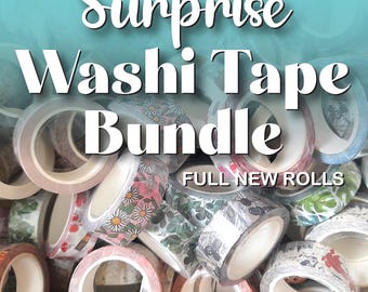 Mystery Washi Tape Bundle, Surprise Washi Tape Grab Bag, Lucky Dip Washi, Journaling Supplies, Scrapbooking Tape
