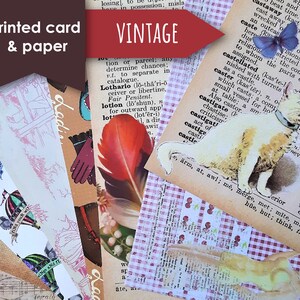 Printed Patterned A4 card and paper - Vintage theme background papers, printed patterned card, scrapbooking papers, printed cardstock