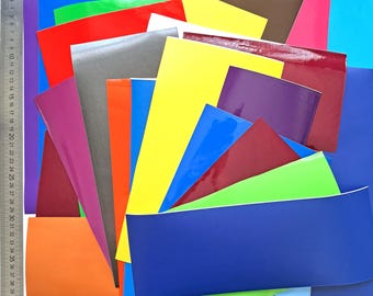 25 Assorted Vinyl Sheets, Glossy & Matte Self-Adhesive Craft Vinyl