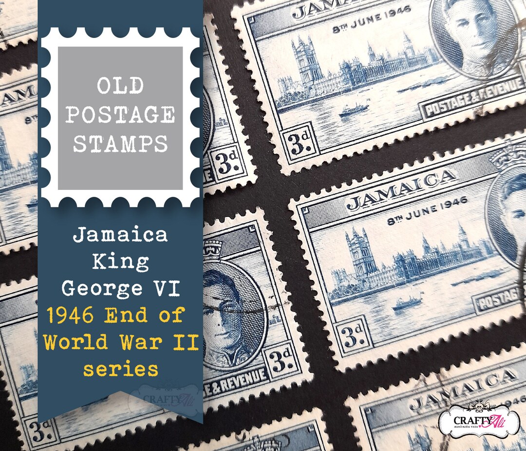 Old Stamps Jamaica 8 Stamps 1946 King VI End of Etsy