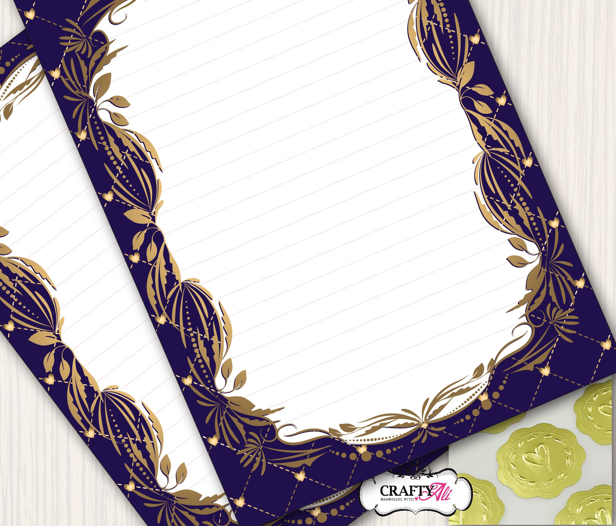 Regal Frame Printed Letter Writing Paper, Notepaper Set, A5 Letter ...