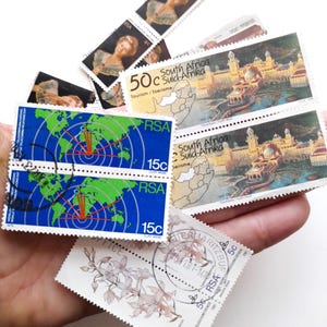 Old Stamps, South Africa, Mixed Pairs, x28 in 14 pairs, stamp collecting, philately, rare stamps