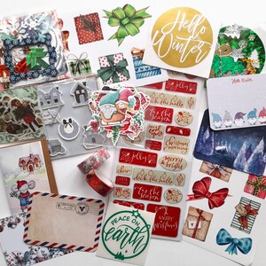Festive Planner Stationery & Craft Bundle Kit, planner stickers, Christmas stationery grab bag