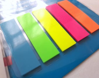 Neon Colours Sticky Index Highlighter Tabs, tabs for indexing
