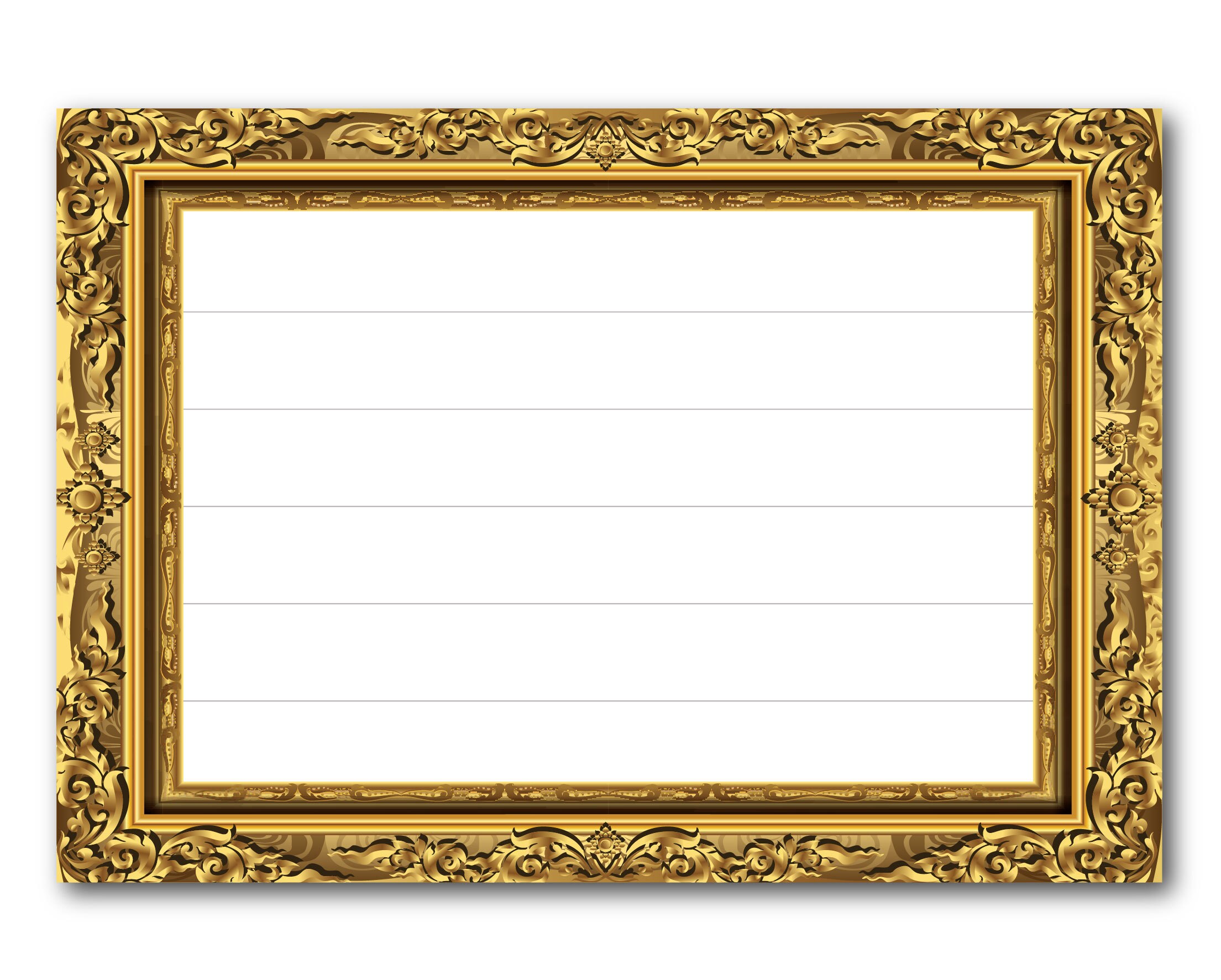 Address Labels With a Gold Picture Frame Design, Self-adhesive Blank ...
