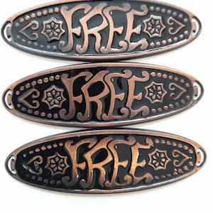 3 x 38mm Round buckle belt slider scarf fastener - metal buckles
