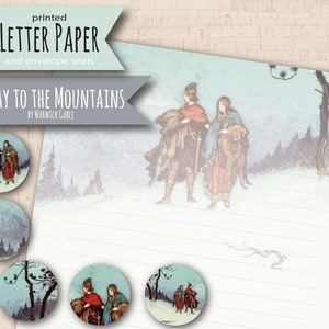 Away to the Mountains Briefpapier, Briefpapier-Set von Künstler Warwick Goble, Kinderbücher, dekoratives Notizpapier