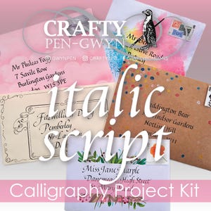 Italic Calligraphy project kit, calligraphy beginner's kit, starter set, learn italic script calligraphy, traditional calligraphy tutorial