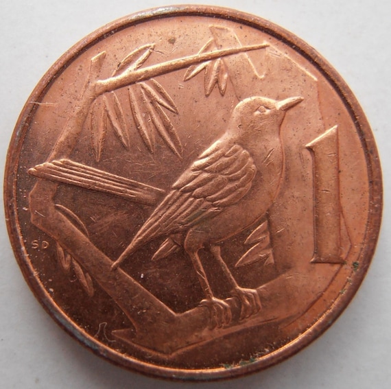 Great Caiman Thrush 1C Coin 2008 Cufflinks