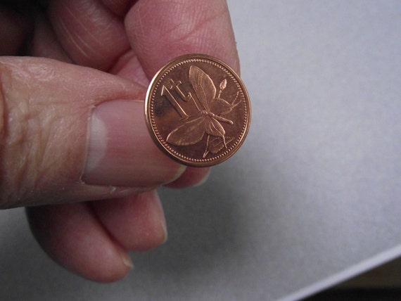 Great Caiman Thrush 1C Coin 2008 Cufflinks