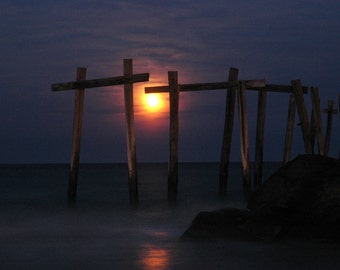 Title: "Let It Be" Fine Art Photograph of the old pier at 58th street Ocean City NJ
