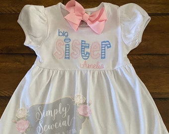 Big sister embroidered dress online