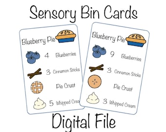 Archivo digital / Contenedor sensorial de tarta de arándanos (solo tarjetas de descarga digital)