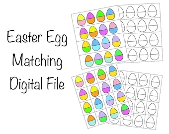Juego de emparejar huevos de Pascua: Actividad de aprendizaje para niños pequeños (Descarga digital)