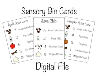 Archivo digital / Contenedor sensorial de bebidas de café Solo tarjetas de descarga digital