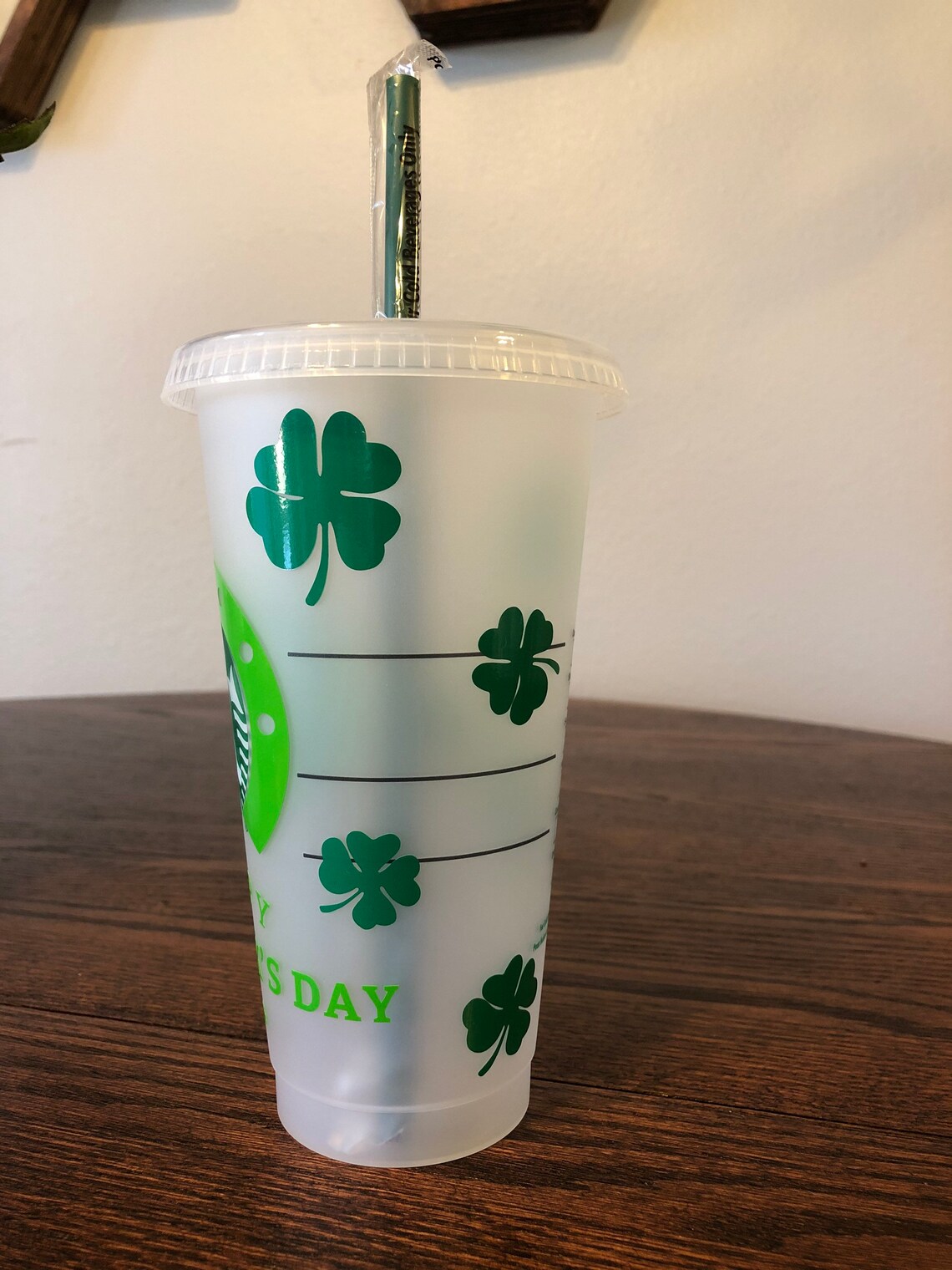 St. Patricks Day Starbucks cup // Holiday Day // Venti Cup // Etsy