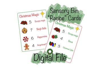 Archivo digital / Contenedor sensorial mágico navideño (solo tarjetas de descarga digital)