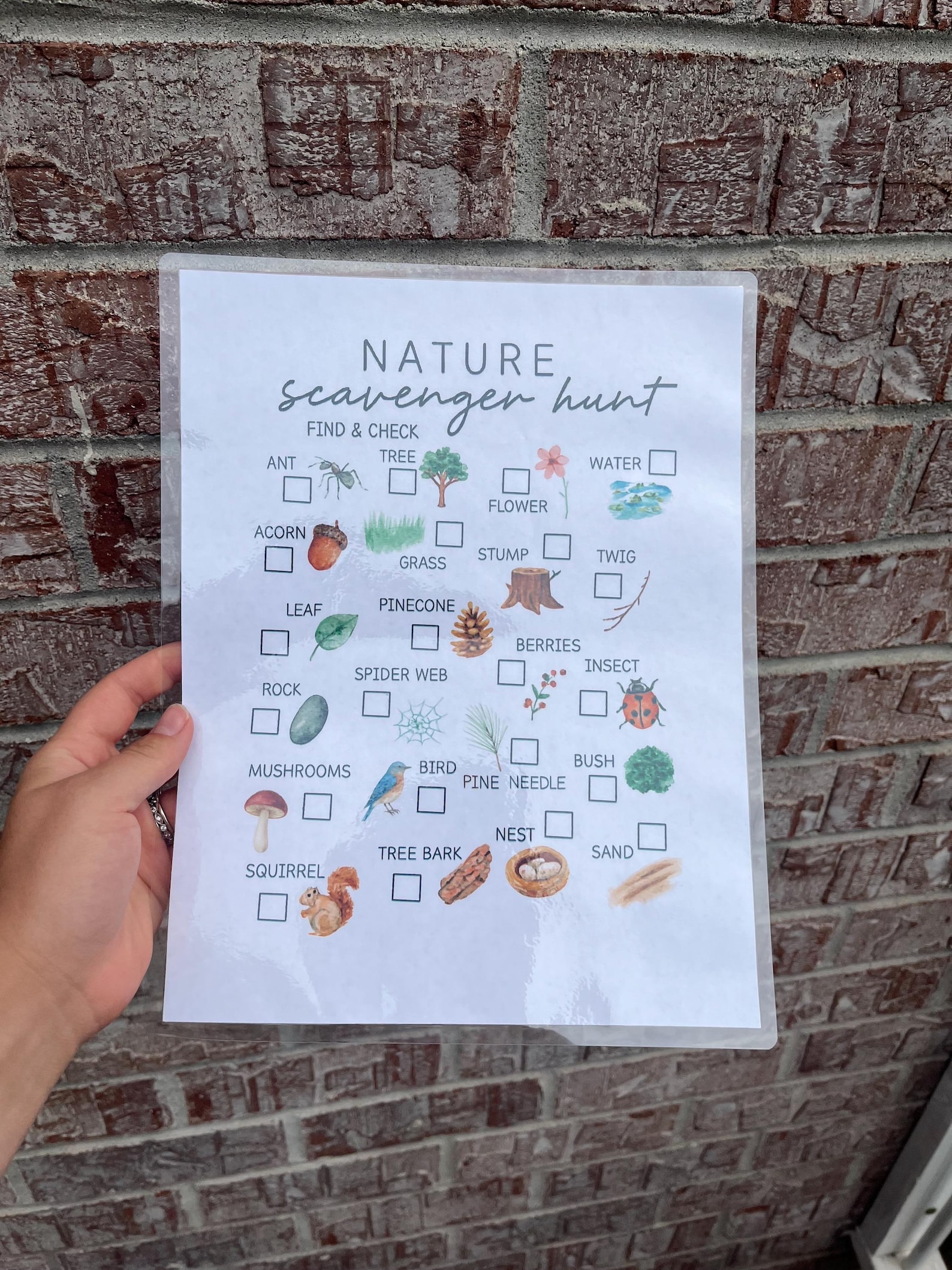 Nature Scavenger Hunt: Outdoor Activity for Toddlers & Kids (digital ...