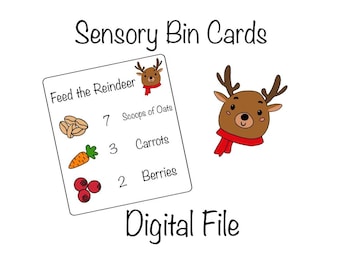 Archivo digital / Contenedor sensorial Alimenta a los renos Tarjetas de descarga digital únicamente