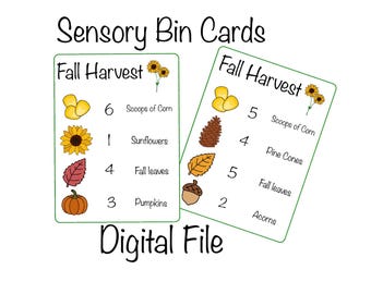 Archivo digital / Contenedor sensorial de la cosecha de otoño (solo tarjetas de descarga digital)