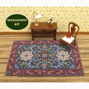 Dollhouse Miniatures Rug KIT Doll House Rug for 1:12 Scale Dolls House ...