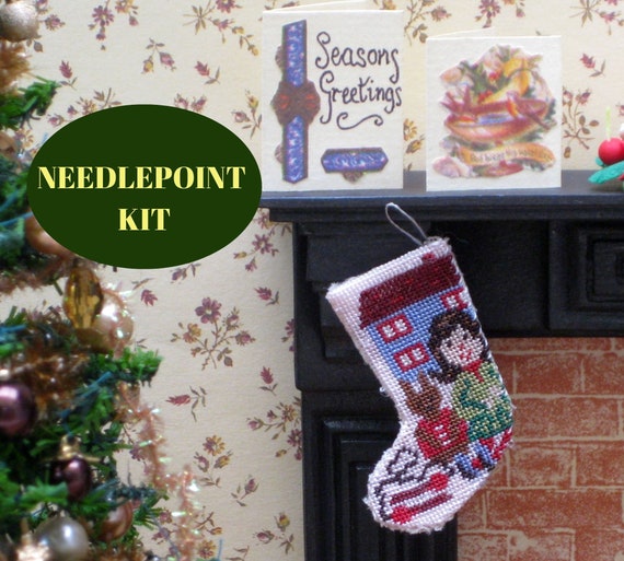 Download Dollhouse Christmas Stocking Kit Christmas Dollhouse Etsy PSD Mockup Templates
