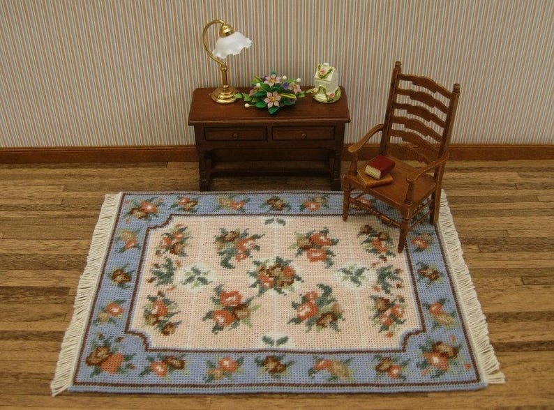 Dollhouse miniatures rug KIT. Doll house rug for 112 scale Etsy