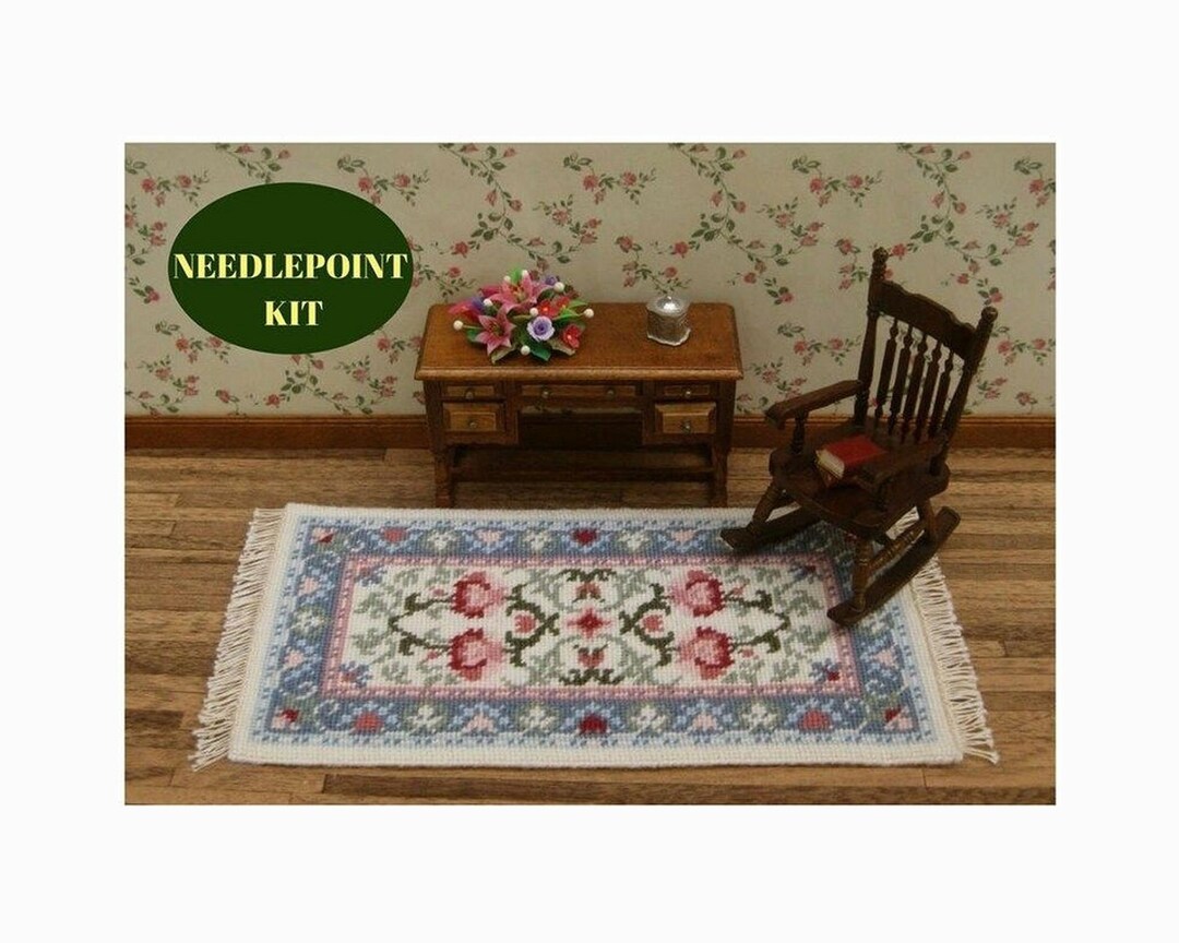 Dollhouse Miniatures Rug KIT. Doll House Rug for 112 Scale Dolls House