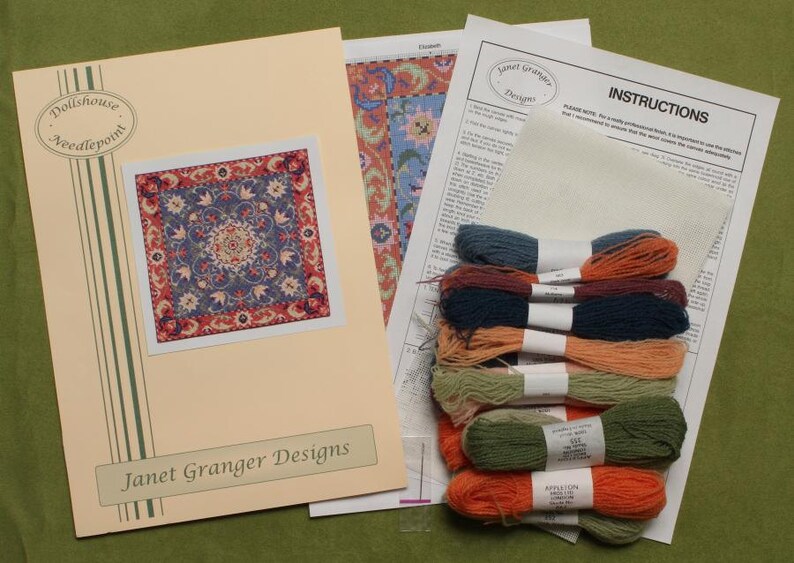 Dollhouse Miniatures Rug KIT. Doll House Rug for 1:12 Scale - Etsy