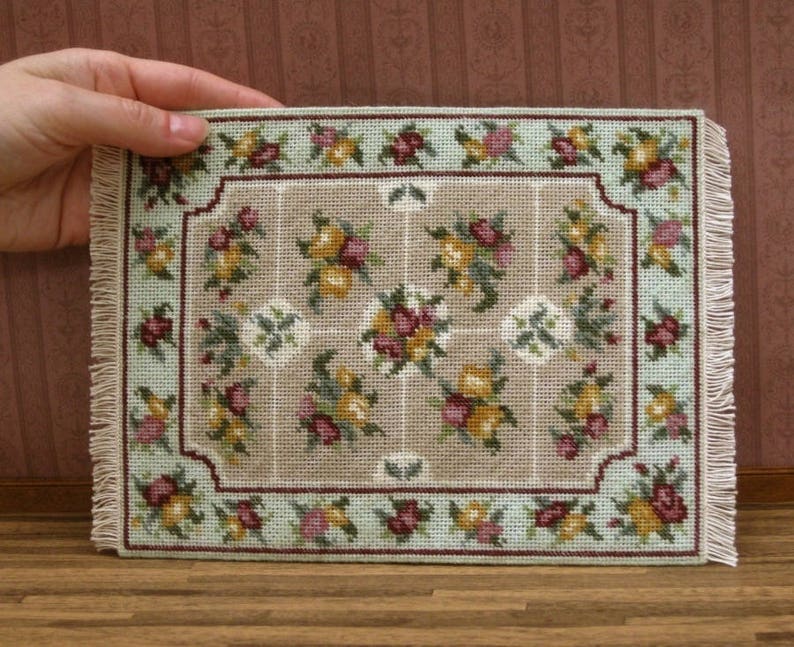 Dollhouse miniatures rug KIT. Doll house rug for 112 scale Etsy