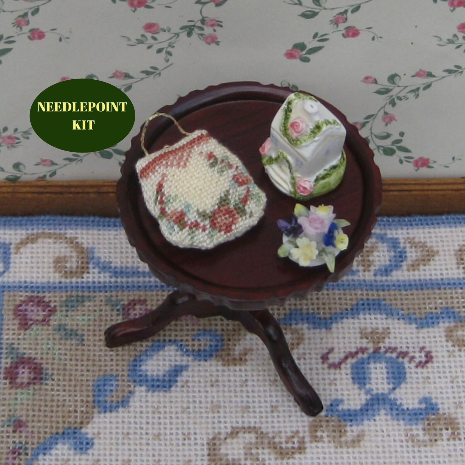 112 Doll House Purse Kit Petit Point Needlepoint Dollhouse Etsy