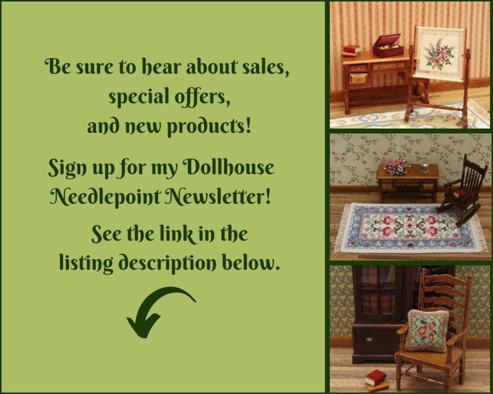 Dollhouse Miniatures Rug KIT. Doll House Rug for 1:12 Scale | Etsy