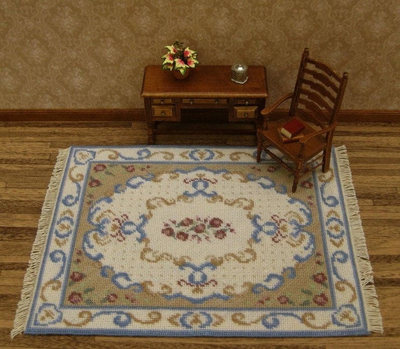 Dollhouse miniatures rug KIT. Doll house rug for 112 scale Etsy