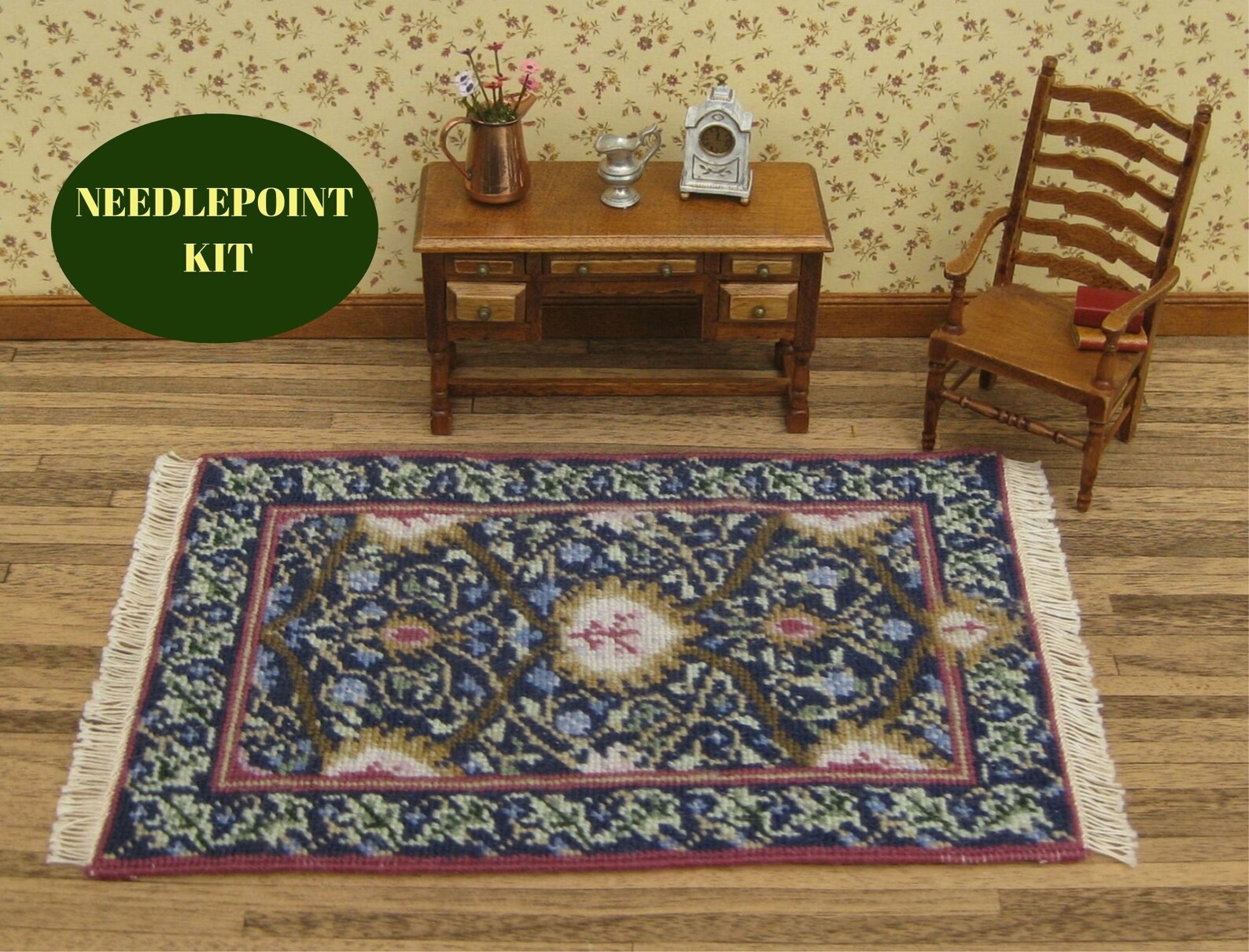 Dollhouse Miniatures Rug KIT. Doll House Rug for 112 Scale Etsy