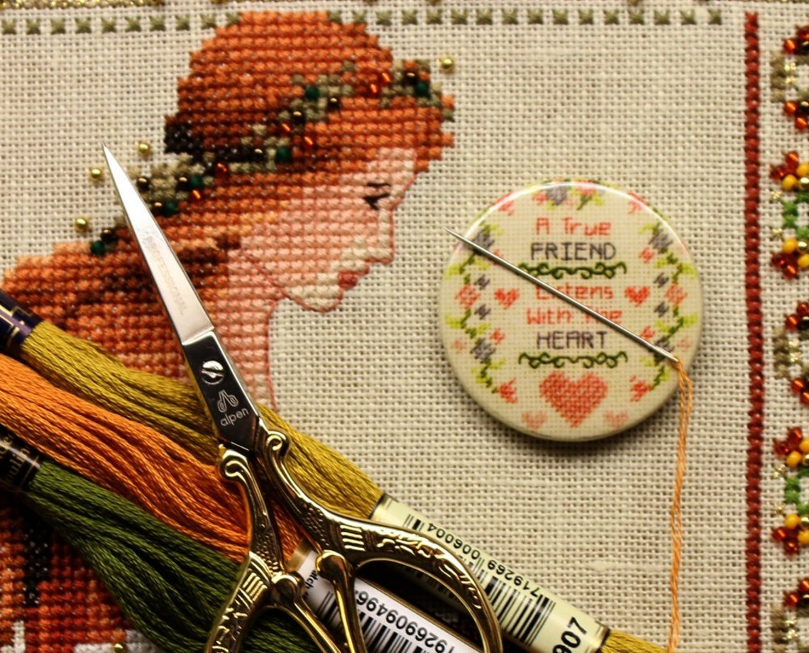 Cross Stitch Needle Minder Magnetic Needle Holder With Rare - Etsy UK