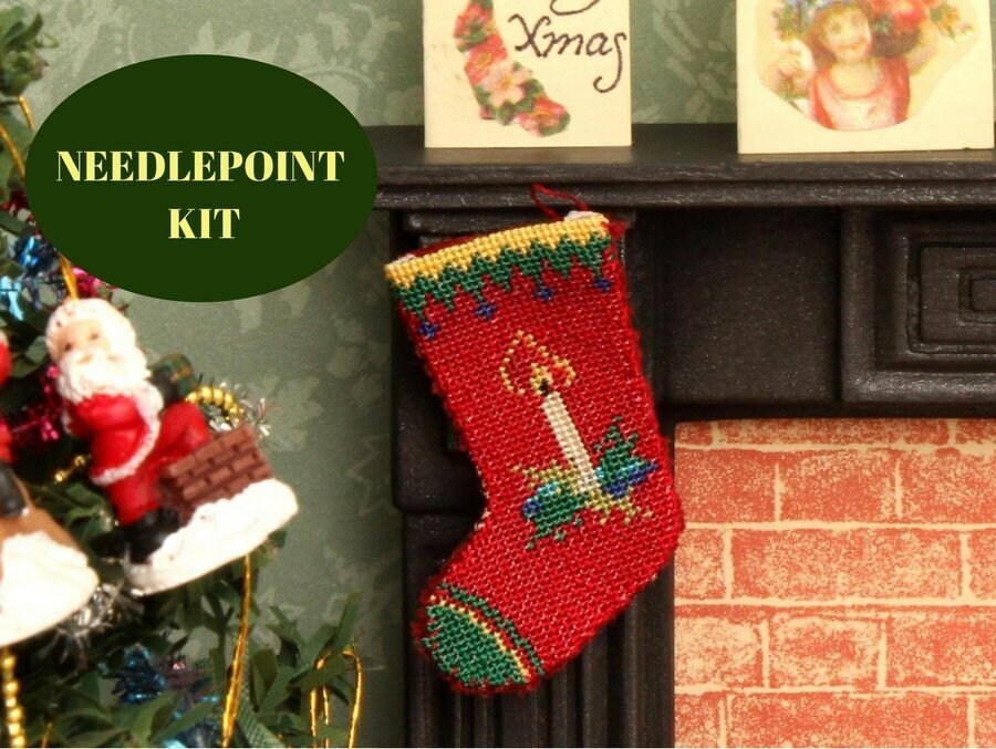 Dollhouse Christmas stocking kit Christmas dollhouse Etsy