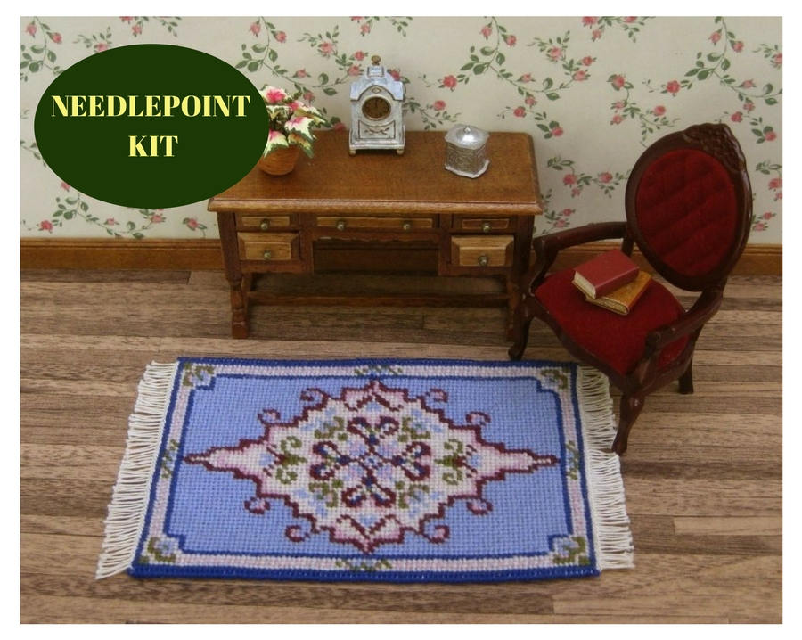 Dollhouse miniatures rug KIT. Doll house rug for 112 scale Etsy