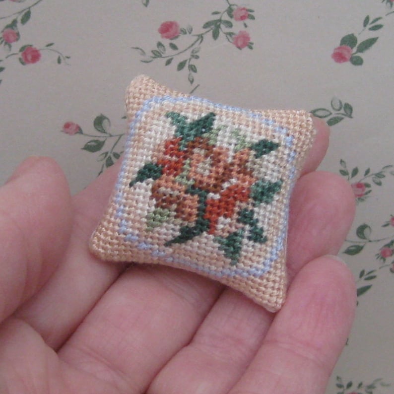 112 Miniature Pillow Kit Petit Point Needlepoint Dolls House Etsy