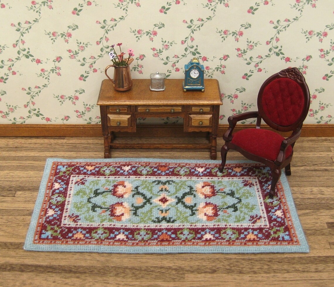 Dollhouse miniatures rug KIT. Doll house rug for 112 scale Etsy