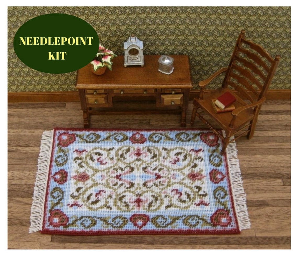 Dollhouse miniatures rug KIT. Doll house rug for 112 scale Etsy