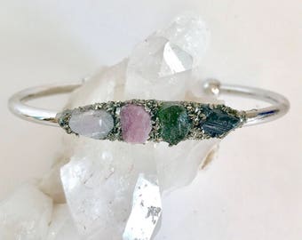 October Tourmaline Birthstone, Healing Tourmaline Bracelet, Boho Healing Jewelry, Birthstone Gift for October Women, Energy Healing, Reiki