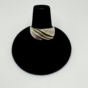 Vintage 925 Sterling Silver - MEXICO Two Tone Ring Size 7