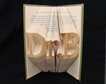 Dr.B | Doctor | PhD | Graduate | Graduation Gift | Professor | 3 Letters | Folded-Book Art Sculpture | Unique Gift | Custom | Personalized