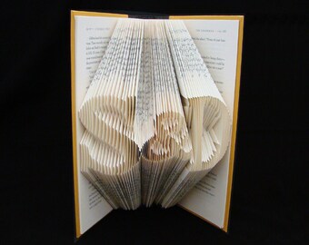 S & D -- 2 Letters with Symbol -- Anniversary Gift -- Wife -- Husband --Girlfriend -- Boyfriend -- Personalized -- Folded Book Art Sculpture